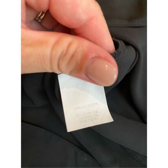 AMANDA UPRICHARD “Laura” black bell sleeve V neck top Size small. - Picture 7 of 7